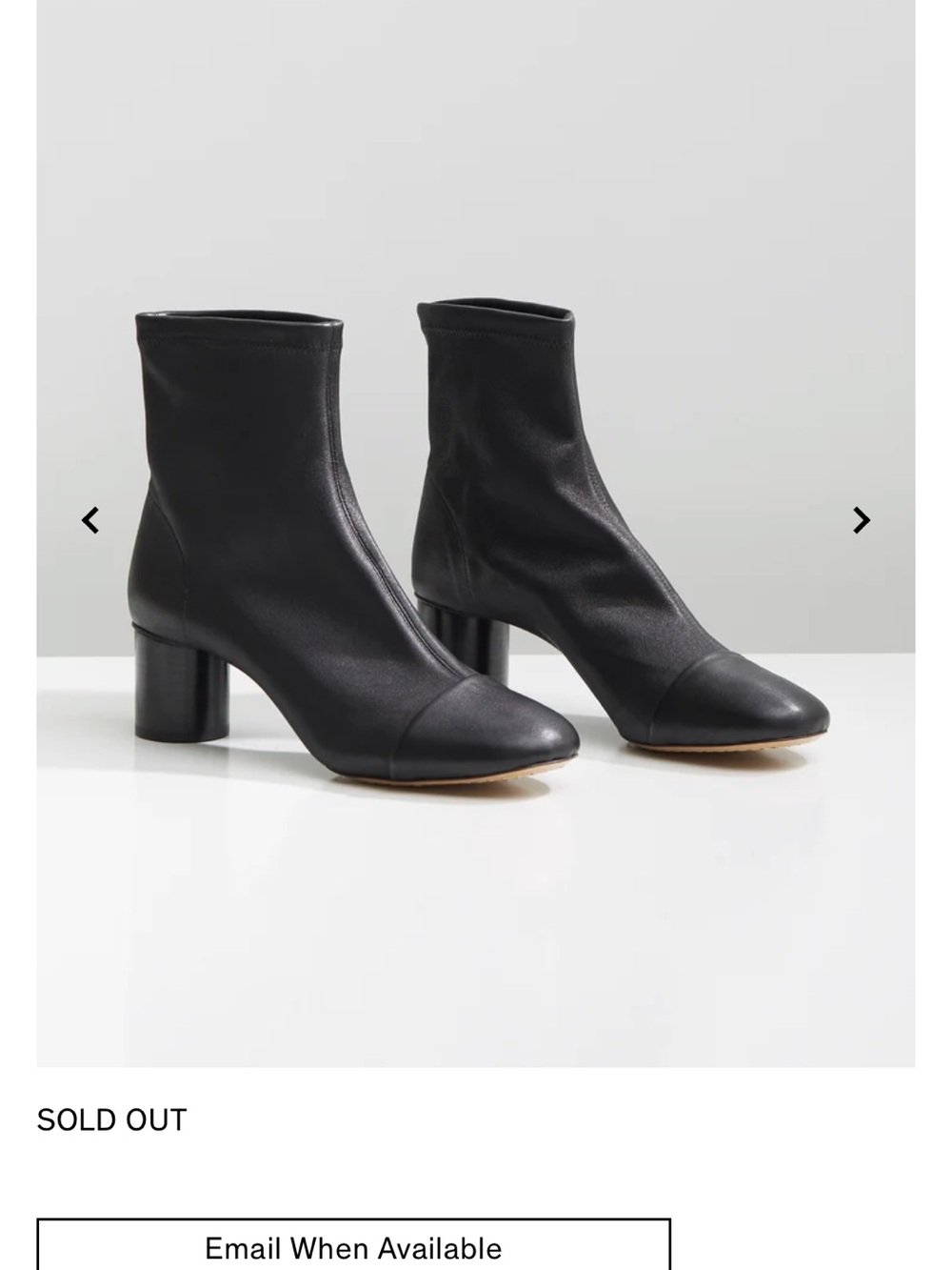 Isabel Marant Black Leather Sock Ankle Boots - Picture 2 of 11